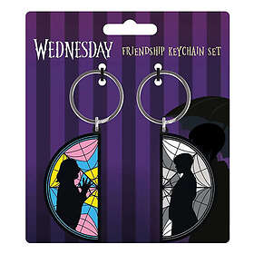 Wednesday Wednesday & Enid Window 2 Pack Rubber Keychain