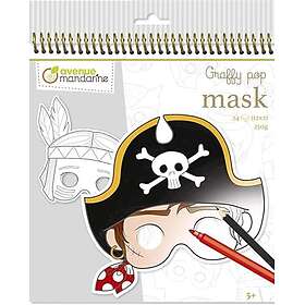 Avenue Mandarine GY022O Graffy pop mask Spiral Notebook with 24 Pre-cut Masks to