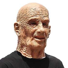 PartyHop Old Man Mask Realistic Halloween Latex Face Mask for Men Wrinkles