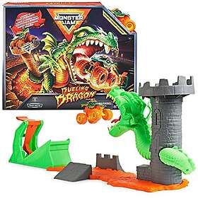 Monster Jam Dueling Dragon Playset with Exclusive 1:64 Scale Dragon Truck 606391