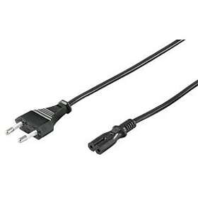 Goobay NK 104 S-180 Power Cable - Europlug to IEC 60320 C7 - 2.5 A - 1.8 m - Bla