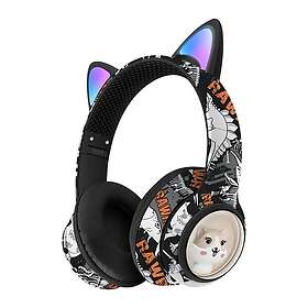 MTK AKZ-37 Cat Ear Wireless On-Ear Headphones Bluetooth FM Radio Headset Microph