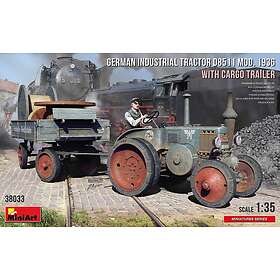 MiniArt 1/35 German Tractor D8511 Mod 1936 w/Trailer Scale Model Kit, Unpainted