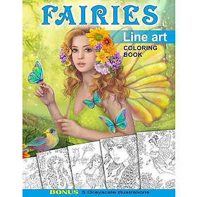 Fairies. Line Art Coloring Book: Coloring Book for Adults