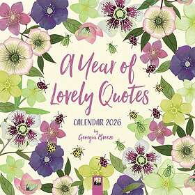 Flame Tree Publishing A Year of Lovely Quotes Wall Calendar 2026