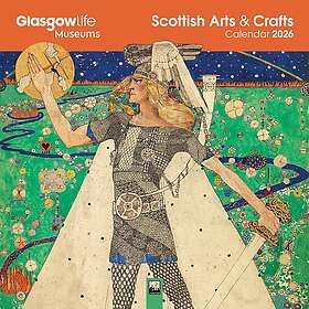 Flame Tree Publishing Scottish Arts & Crafts Wall Calendar 2026 30x30cm