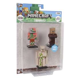 Minecraft 3D Special Edition Figure Zombie Pigman, Villager & Iron Golem