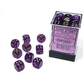 Chessex Gaming Borealis Royal Purple/Gold Luminary Dice Set 36pcs
