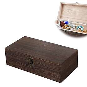 HOMURY Wooden Storage Box with Lid 20x10x6cm Pine
