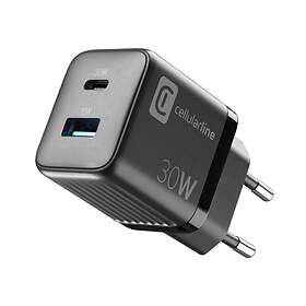 Cellularline Multipower Micro ACHUSBGAN2PD30WK Ultra-Compact Wall Charger PD SFC
