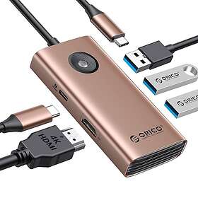 Orico 5-in-1 USB-C Hub Docking Station HDMI 2xUSB PW11-5P-GY-EP
