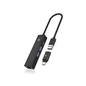 Icybox IB-HUB1439-LAN USB 3.2 Gen 1 to Gigabit LAN and 3xUSB 3.2 Gen 1 Adapter