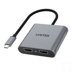 Unitek V1404B USB-C to Dual HDMI Adapter Male to Female 15cm Dual 4K 60Hz Suppor