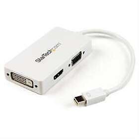StarTech MDP2VGDVHDW Travel A/V Adapter: 3-In-1 Mini Displayport To VGA DVI Or H