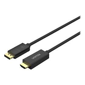 Unitek V1608A DisplayPort Male to HDMI Male Adapter Cable 1.8m Unidirectional 4K