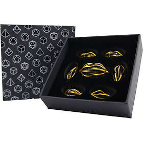 LPG Hollow Elliptic Ancient Bronze Dice Set 7pcs