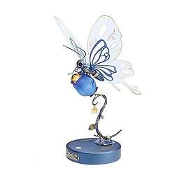 Robotime Blue Butterfly Mechanical Metal Model Kit 80 Pieces