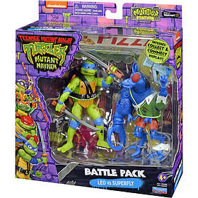 Playmates Toys TMNT Mutant Mayhem Leonardo vs Superfly