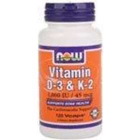 Now Foods Vitamin D3 & K2 1000IU 120 Capsules