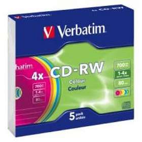 Verbatim CD-RW 700MB 4x 5-pack Slimcase