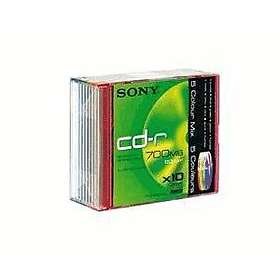 Find The Best Price On Sony Cd R Mb X Pack Slimcase Colour Mix