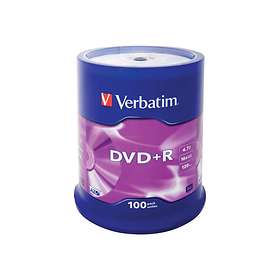 Verbatim DVD+R 4.7GB 16x 100-pack Cakebox