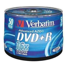 Verbatim DVD+R 4.7GB 16x 50-pack Cakebox