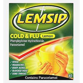 Lemsip Cold and Flu Lemon Pulver 10pcs