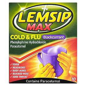 Lemsip Cold & Flu Blackcurrant Pulver 10pcs