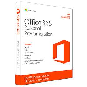 Microsoft Office 365 Personal Swe - Objective Price Comparisons - PriceSpy