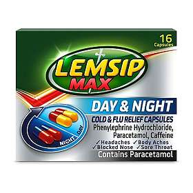 Lemsip Max Day & Night Cold & Flu Relief 16 Capsules