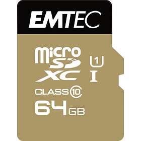 EMTEC Gold+ microSDXC Class 10 UHS-I U1 64GB