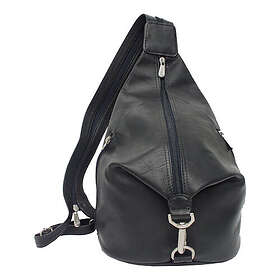 Piel Leather Three Zip Sling Hobo Bag