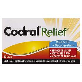 Johnson & Johnson Codral Relief Cold & Flu Decongenstant 20 Tablets