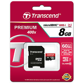 Transcend Premium microSDHC Class 10 UHS-I U1 400x 8GB