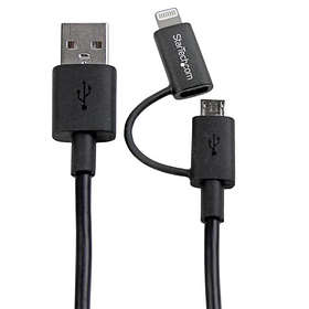 StarTech USB A - USB Micro-B 2.0 (with Lightning) 1m