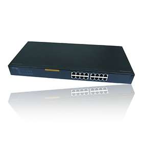 CDL Micro 16 Port Rack Mountable RJ45 LAN Hub/Switch Splitter 10/100