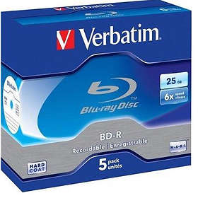 Verbatim BD-R 25GB 6x 5-Pack Jewel Case