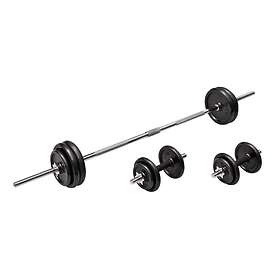 Active Intent Cast Iron Barbell/Dumbbell in Plastic Case Set 50kg