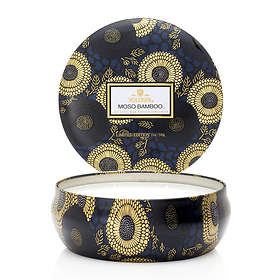 Voluspa 3 Wick Candle In Decorative Tin Moso Bamboo