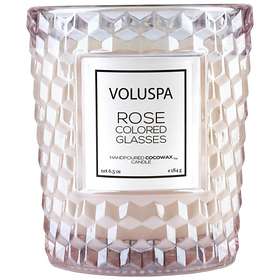 Voluspa Classic Textured Glass Candle Rose Colored Glasses