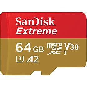 SanDisk Extreme microSDXC Class 10 UHS-I U3 V30 A2 160/60MB/s 64GB