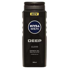 Nivea Men Deep Clean Face & Hair Body Shower Gel 500ml