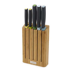 Joseph Joseph Elevate Bamboo Block Knife Set 5 Knives