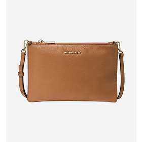 Large Pebbled Leather Double-Pouch Crossbody