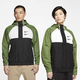 Nike sportswear swoosh woven hooded jacket sale