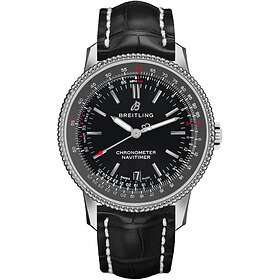 Breitling Men's A17325241B1P1 Navitimer 1 Black Leather Watch