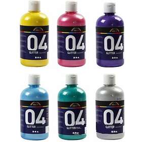 A-Color Glitter Akrylfärg 6x500ml