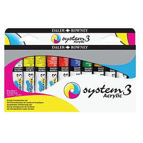 Daler-Rowney System3 Acrylic Paint Set 10x22ml