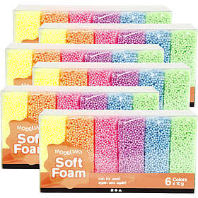 Soft Foam Bead Clay Mixed Colors 6x10g
